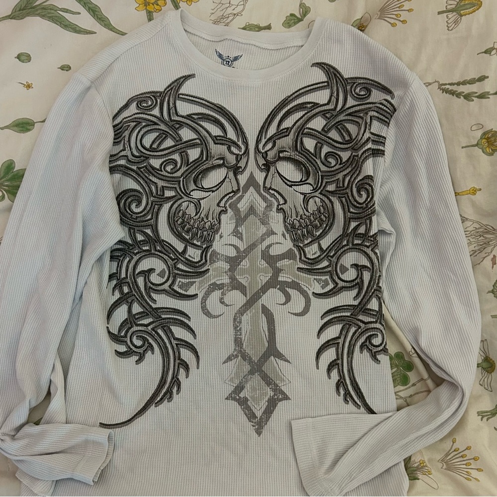 Men’s Faded Glory Skull Long sleeve Grunge